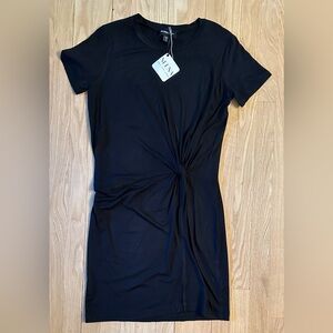 Fifteen Twenty NWT Black SideTwist Drape Dress, Size Small